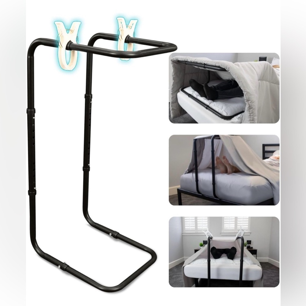 Vive Blanket Lifter for Feet 26"-34" - Adjustable Bed Foot Protector - Bed Cradl